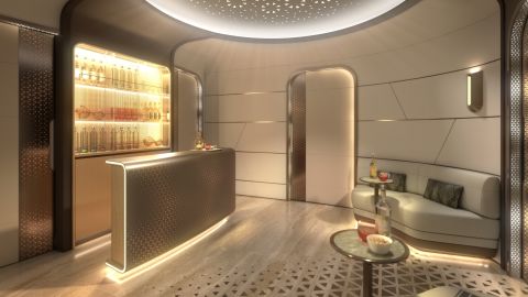 Unveiled at Dubai Airshow, CelestialSTAR is a new concept cabin design from Lufthansa Technik. It's designed for the BBJ 777-9 — the upcoming private jet version of Boeing's new widebody aircraft, the 777X.